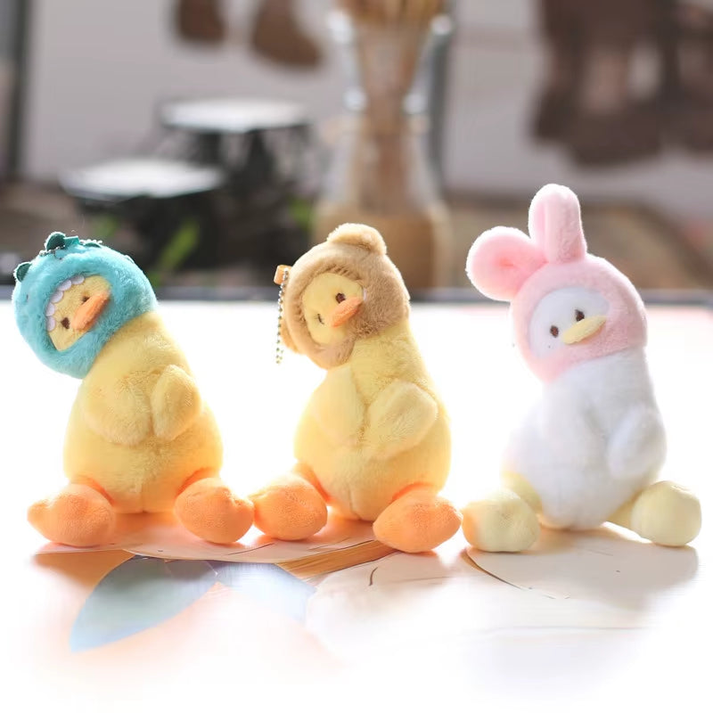 Cute and Cute Crooked Head Duckling Pendant Plush Toy Duckling Doll Bag Pendant Keychain Doll Keychain Cute