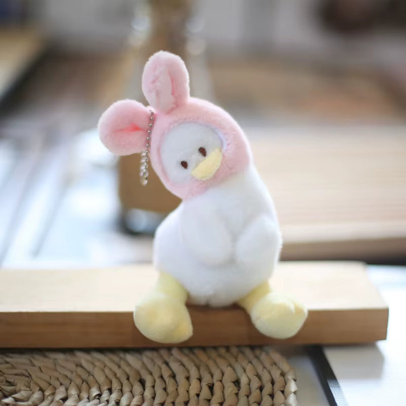 Cute and Cute Crooked Head Duckling Pendant Plush Toy Duckling Doll Bag Pendant Keychain Doll Keychain Cute