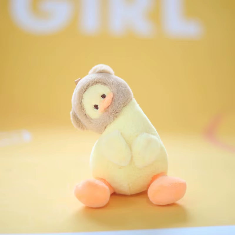 Cute and Cute Crooked Head Duckling Pendant Plush Toy Duckling Doll Bag Pendant Keychain Doll Keychain Cute