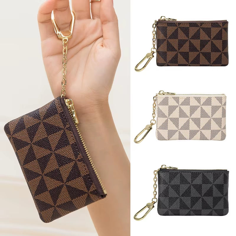 Key Port Pendant Plush European and American Fashion Printing Clutch Bag Wild Card Coin Purse Female Zipper Small Bag Wholesale