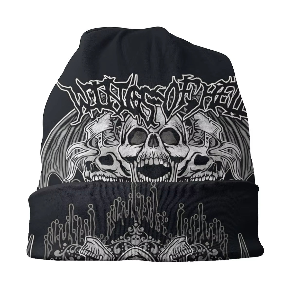 Gothic Sign Skull Grunge Design Thin Skullies Beanies Autumn Spring Caps for Men Women Grunge Skulls Ski Caps Bonnet Hats