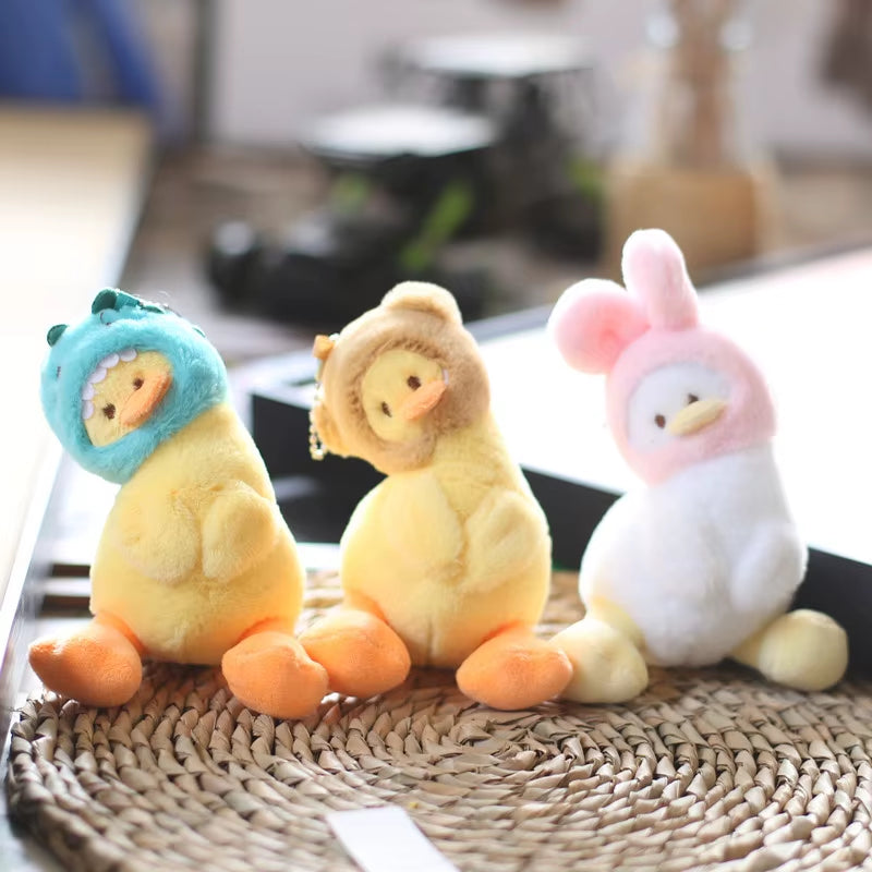 Cute and Cute Crooked Head Duckling Pendant Plush Toy Duckling Doll Bag Pendant Keychain Doll Keychain Cute